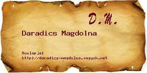 Daradics Magdolna névjegykártya