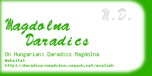 magdolna daradics business card